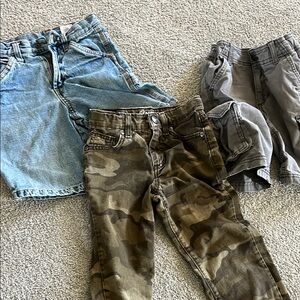 Kids Camo and Denim Shorts Set